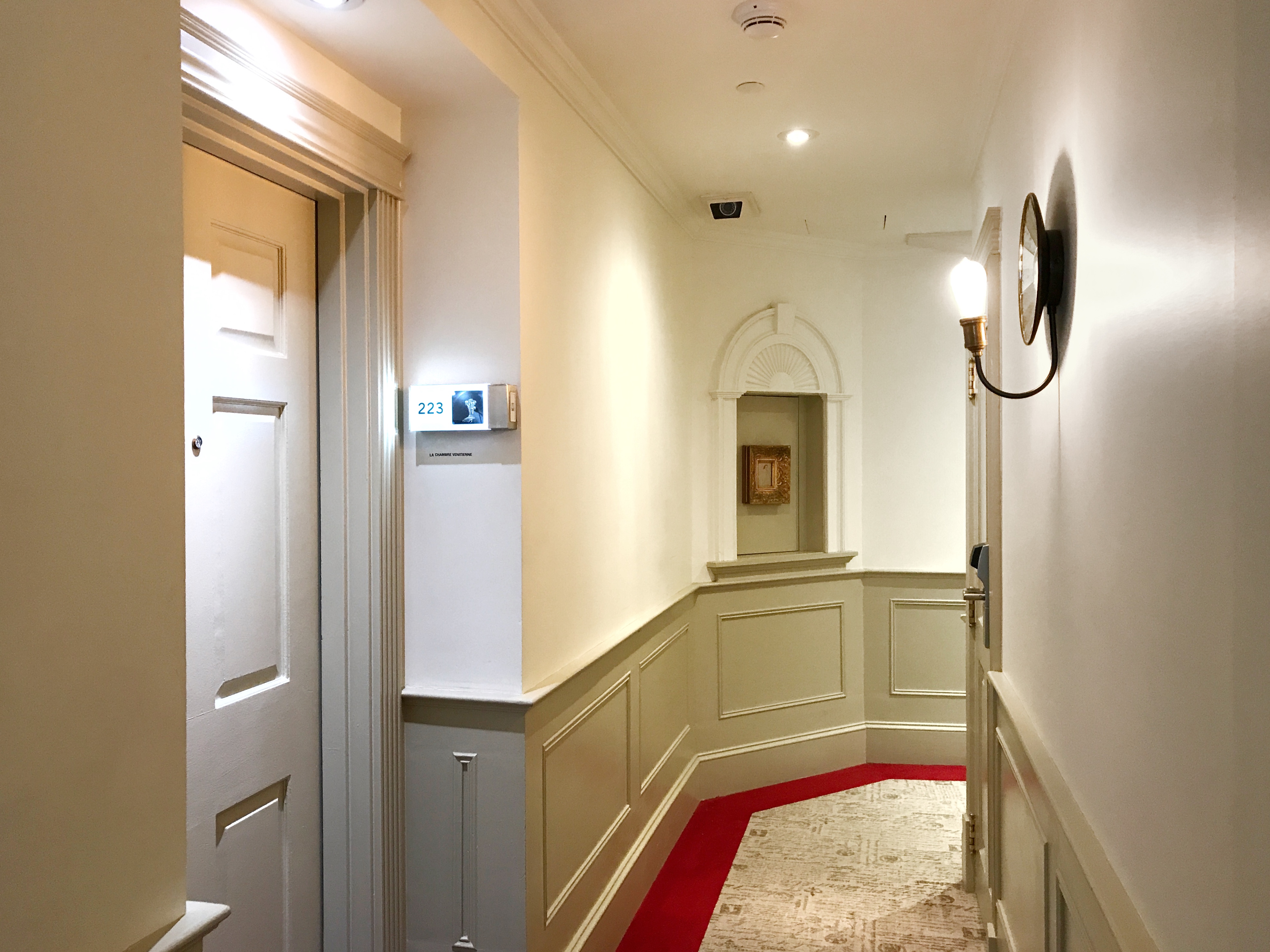 Hallways in Auberge Saint Antoine Luxury Hotel Quebec City
