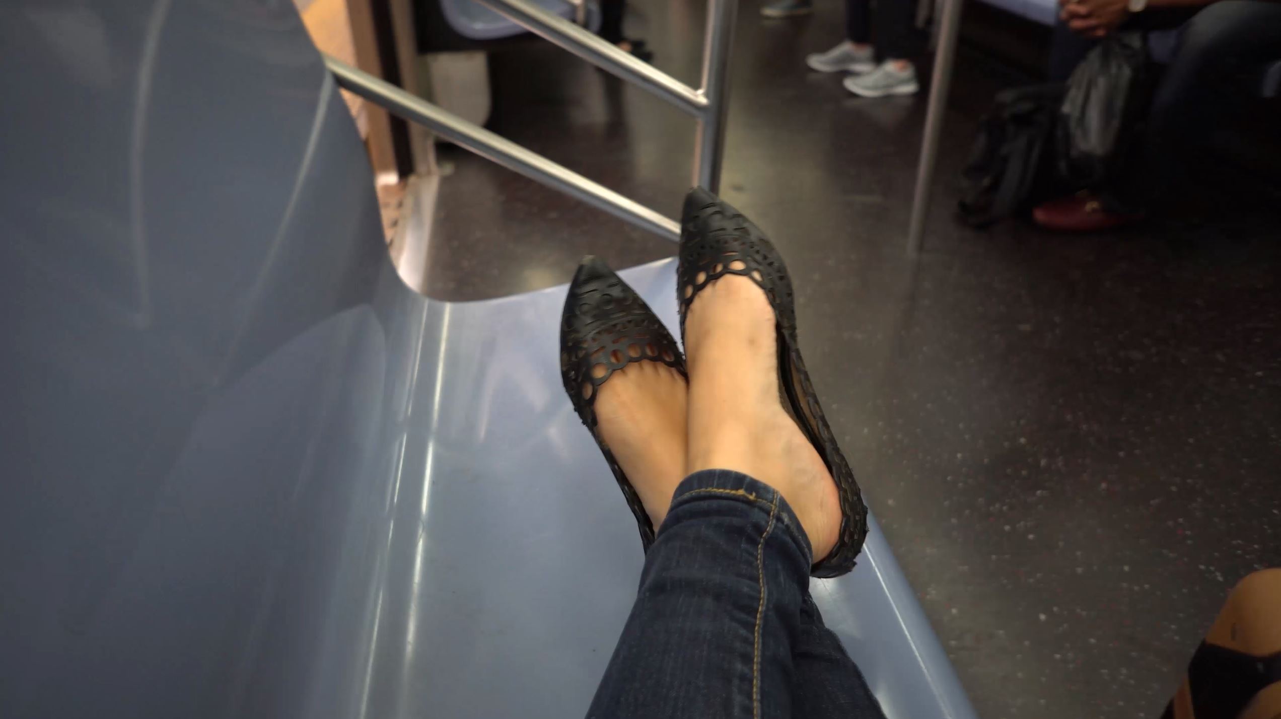 25 Things You Need to Know About the NYC Subway feet on seat