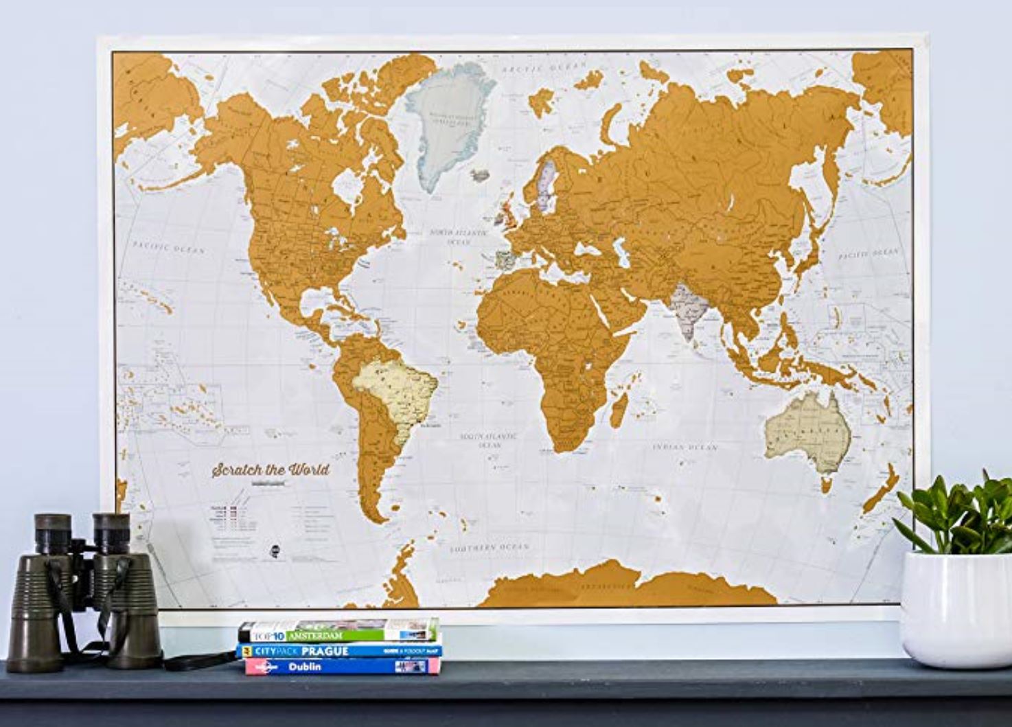 scratch off map How to Decorate a Travel Themed Bedroom