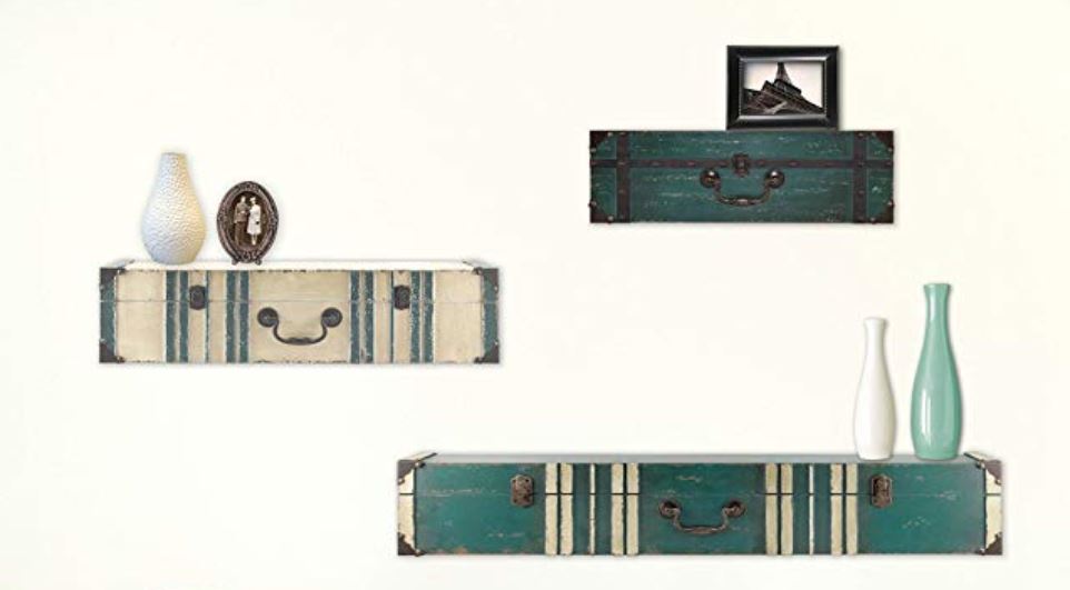 Vintage suitcase shelves How to Decorate a Travel Themed Bedroom
