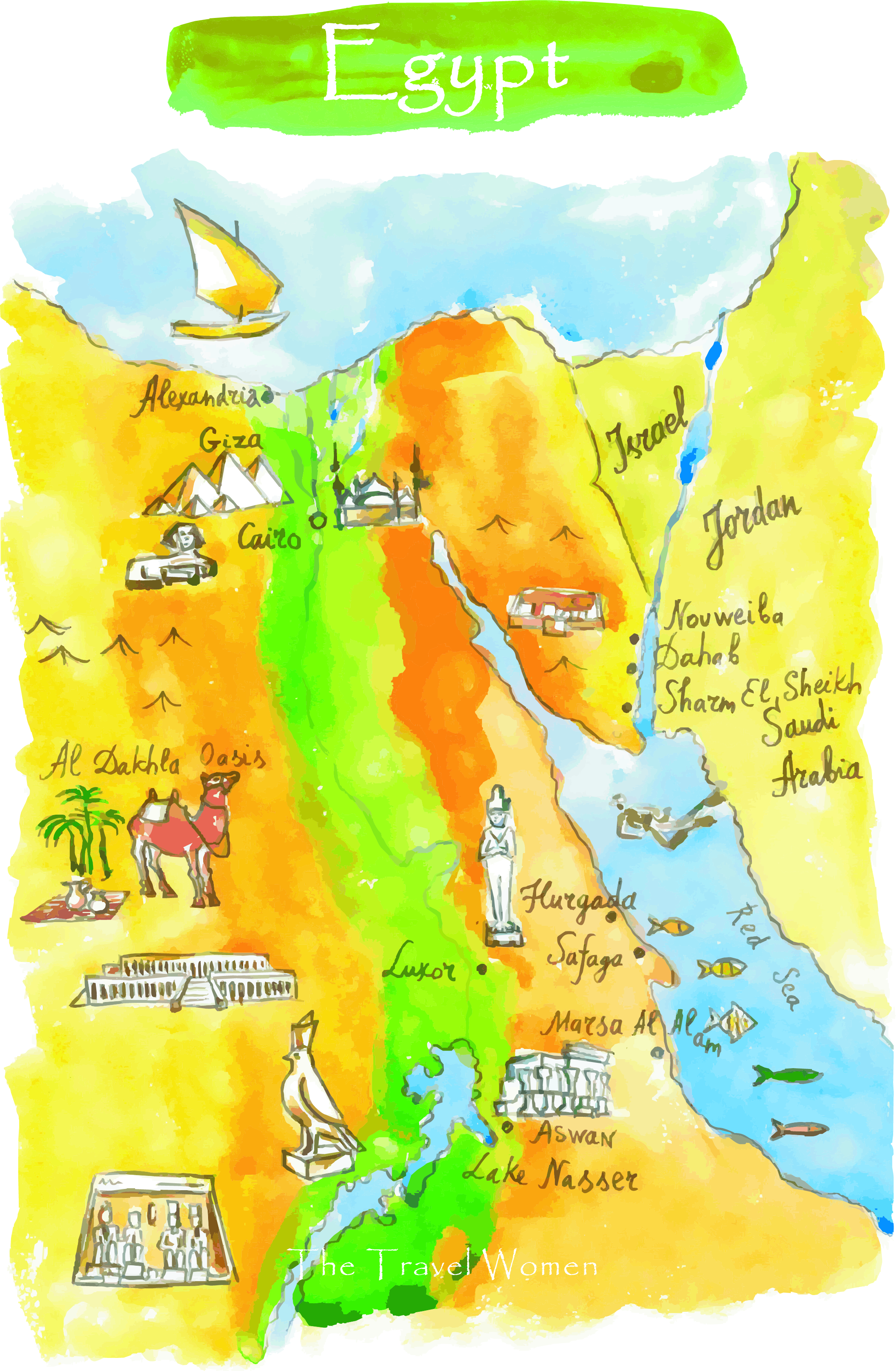 Egypt map Where to go in 2019