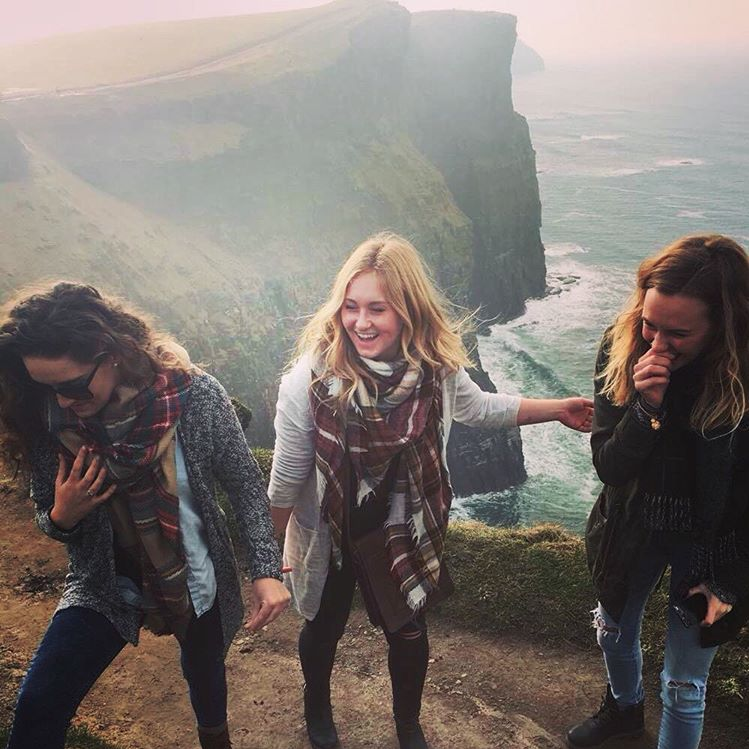 3. @maggiecoughlan02 laughing at the Cliffs of Moher