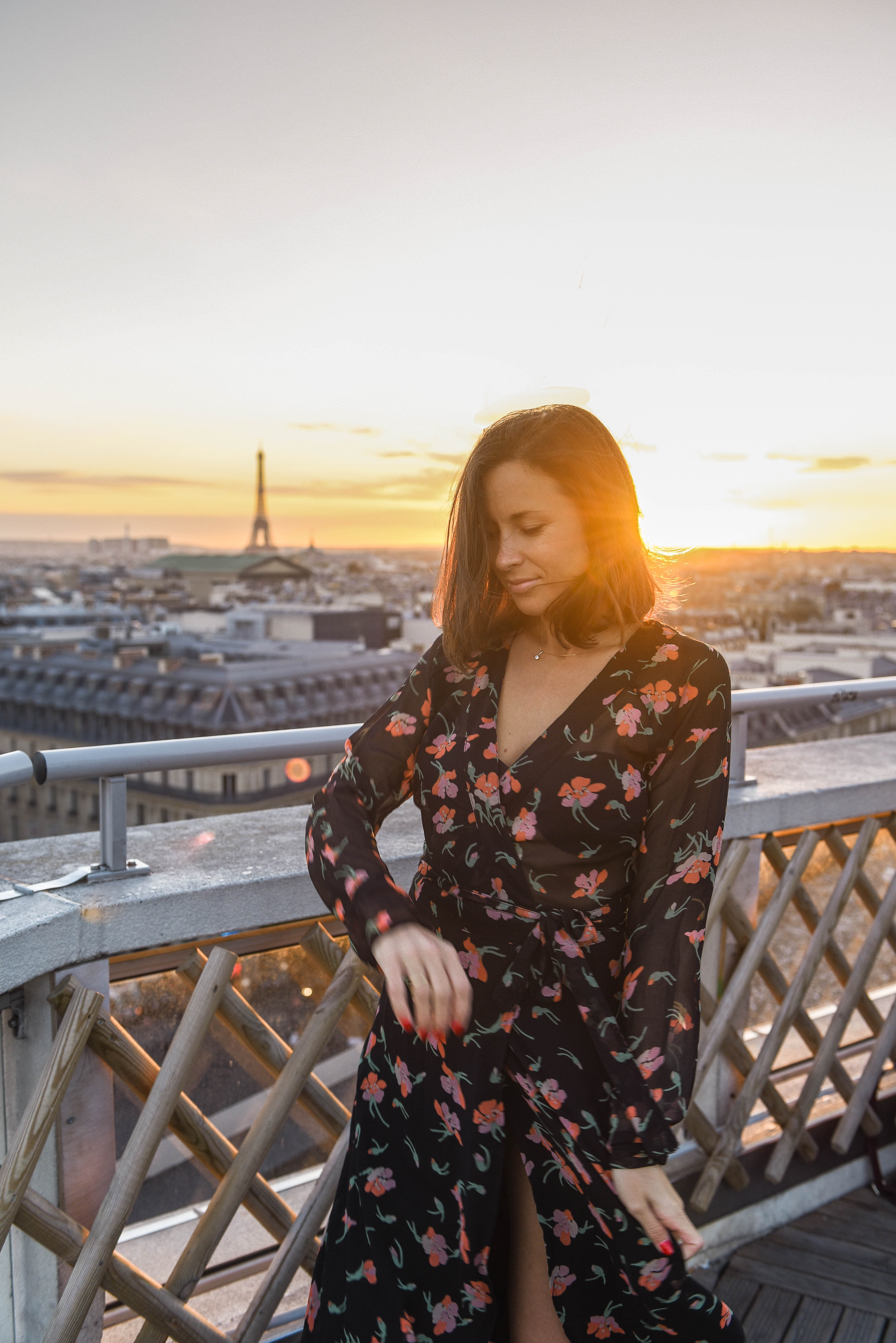 Lulu in Paris with golden light