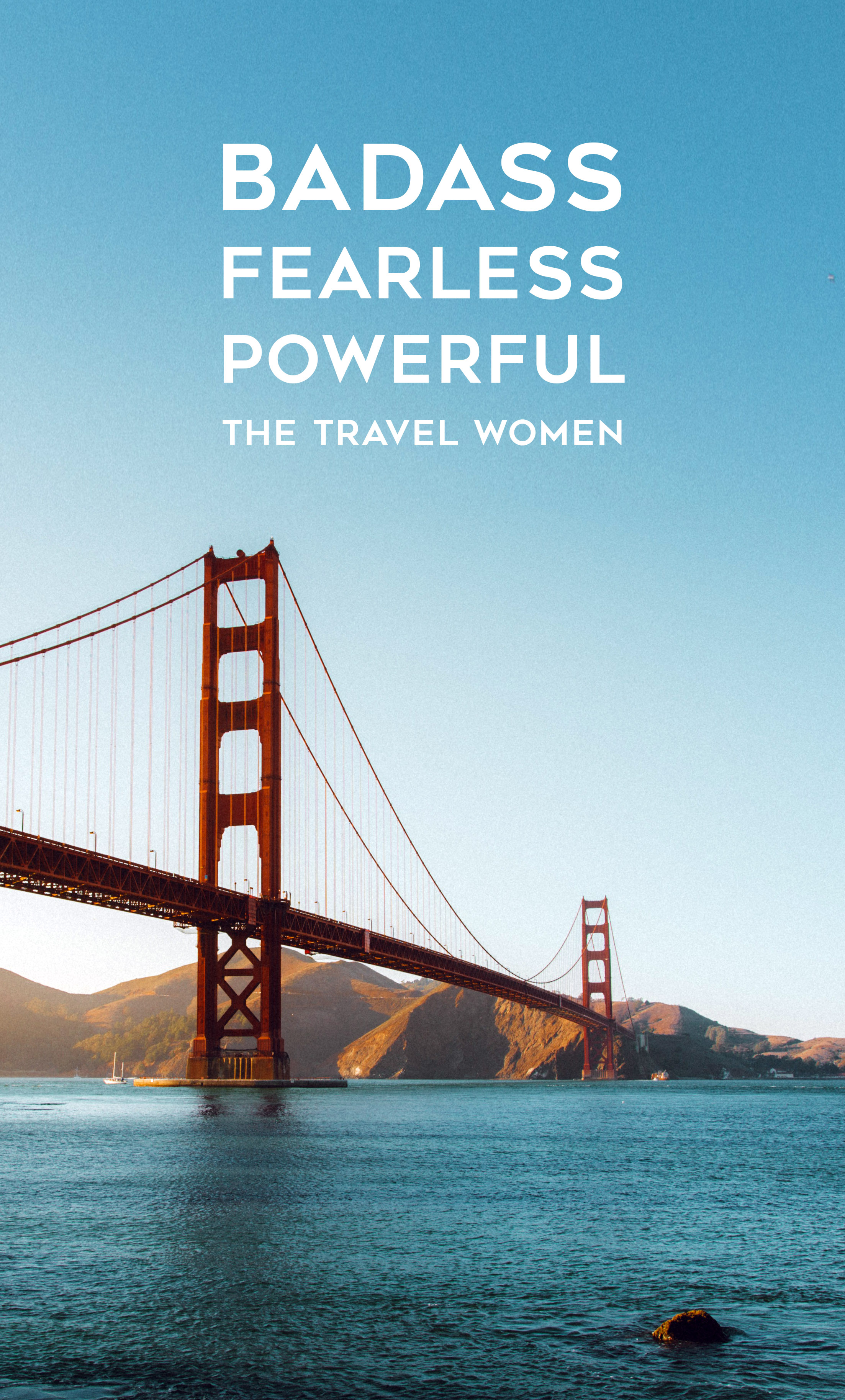 badass fearless powerful Shar Interview The Travel Women on San Francisco Golden Gate bridge photo