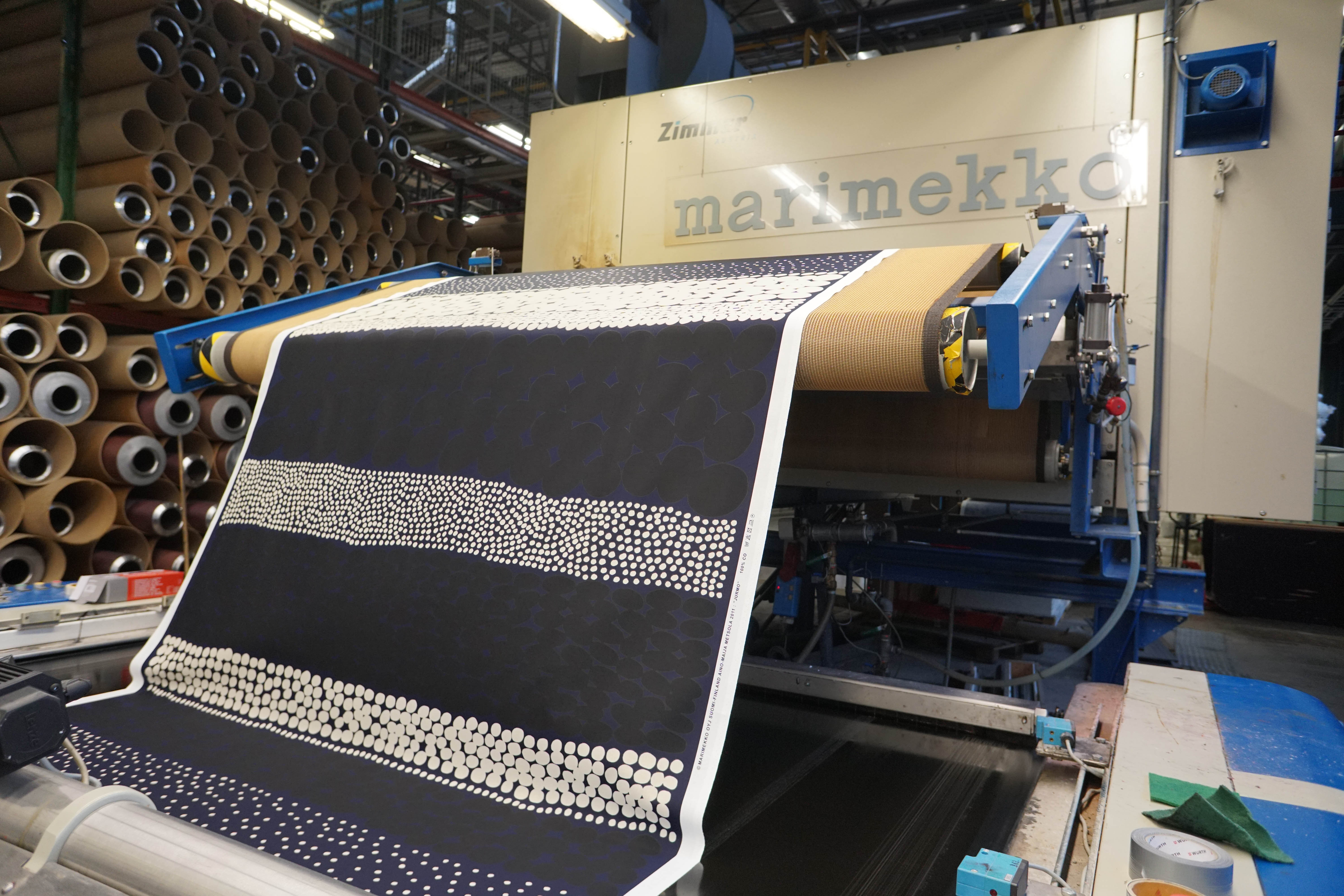 Marimekko pattern at the factory