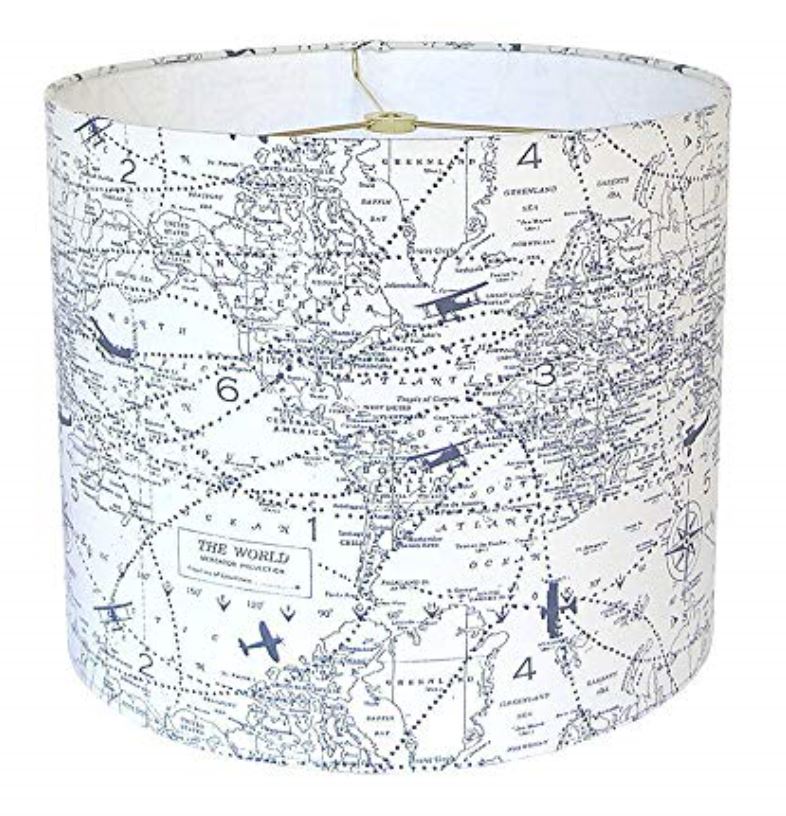 Plane travel lamp shade How to Decorate a Travel Themed Bedroom